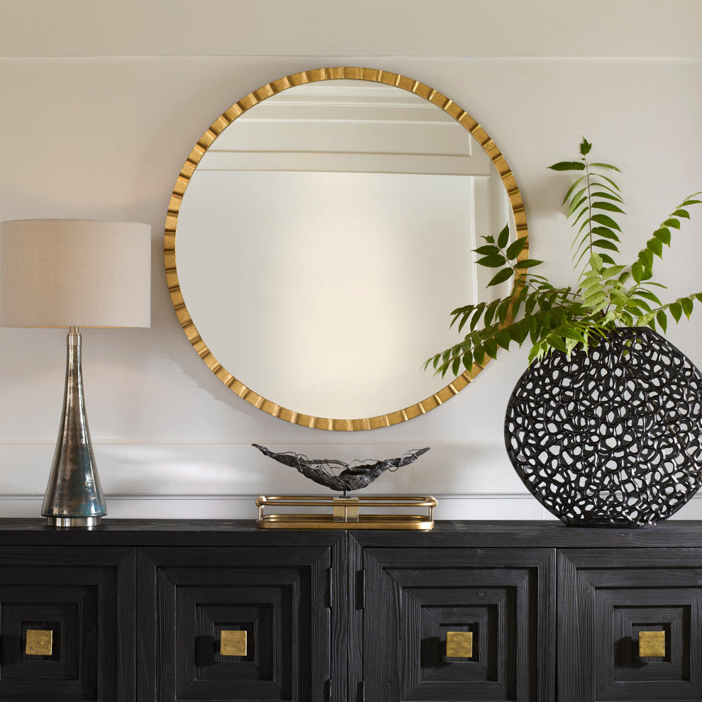Uttermost UT-9781 Mirror from the Dandridge collection, Gold Leaf