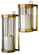 Glass & Brass Finish Wall Mounted Hurricane-large