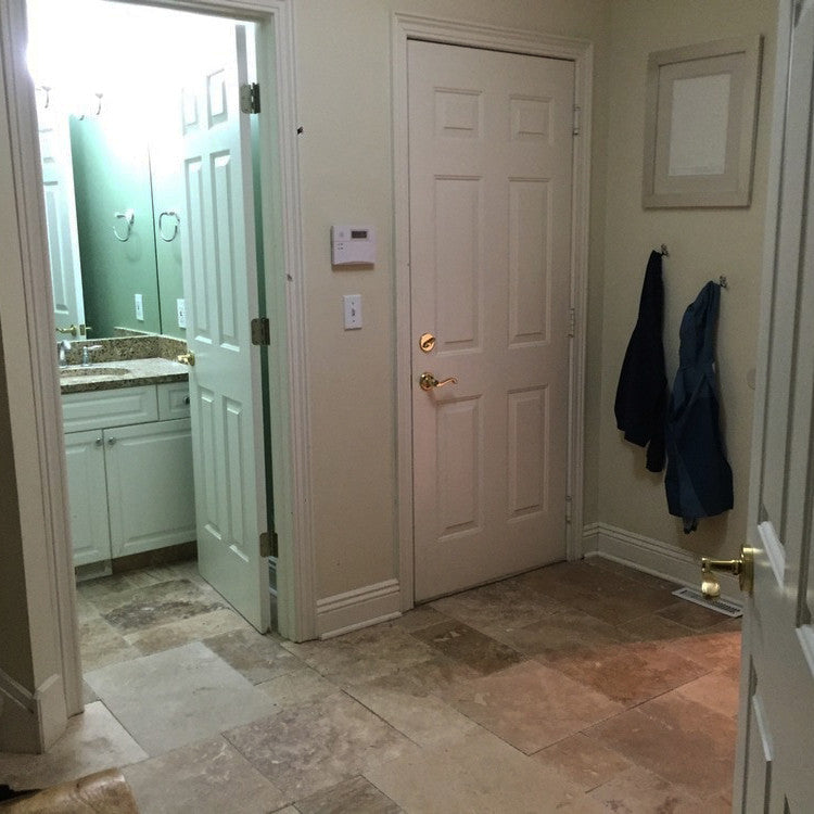 Volcano Travertine Tile Antique Pattern Brushed and Chiseled- 20 boxes