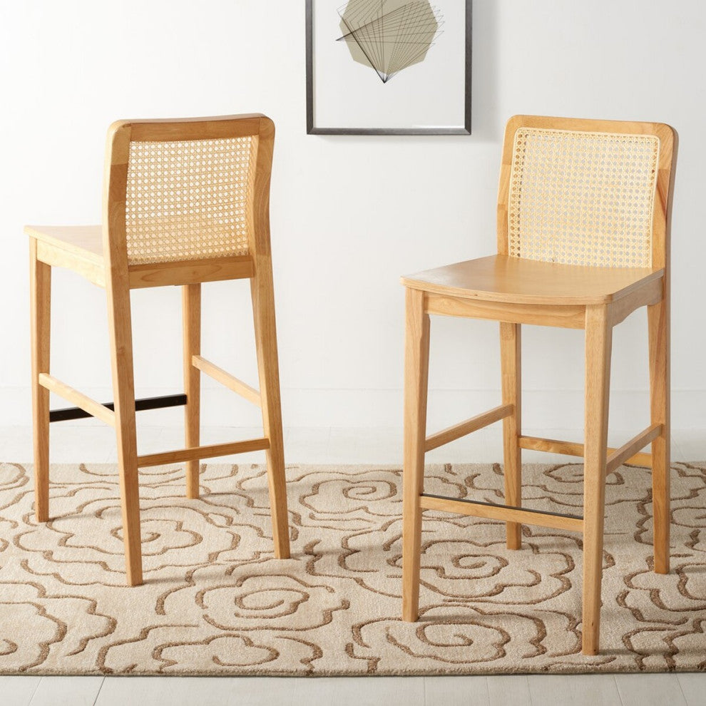 Safavieh Benicio Rattan Bar Stool, Natural