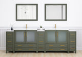 Vanity Art Freestanding Bathroom Vanity Set with Ceramic Top & Mirror