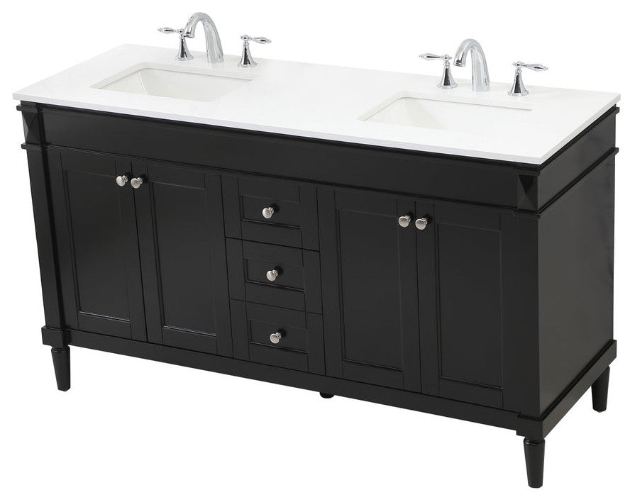 Home Living 21" Transitional Black-Light Bathroom Vanity