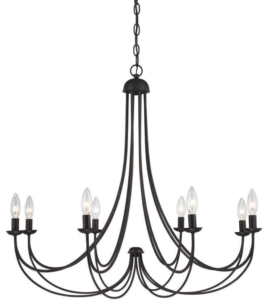 Quoizel MRN5008IB Eight Light Chandelier Mirren Imperial Bronze