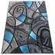 Jubilee Collection Modern Abstract Pattern Area Rug, Blue, 8' X 10'