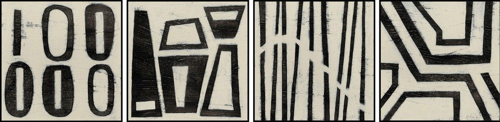 Hieroglyphs Quadriptych, 192"x48"