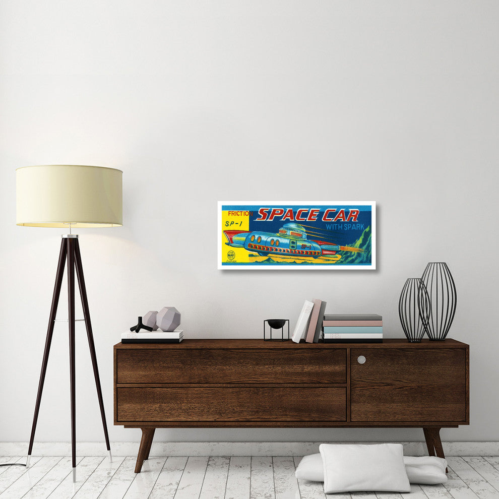 "SP-1 Friction Space Car" Digital Paper Print by Retrotrans, 38"x16"