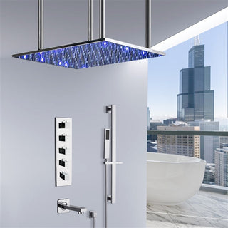 Fontana 20" Thermostatic Rainfall Mist Shower System & Handheld Shower, Chrome