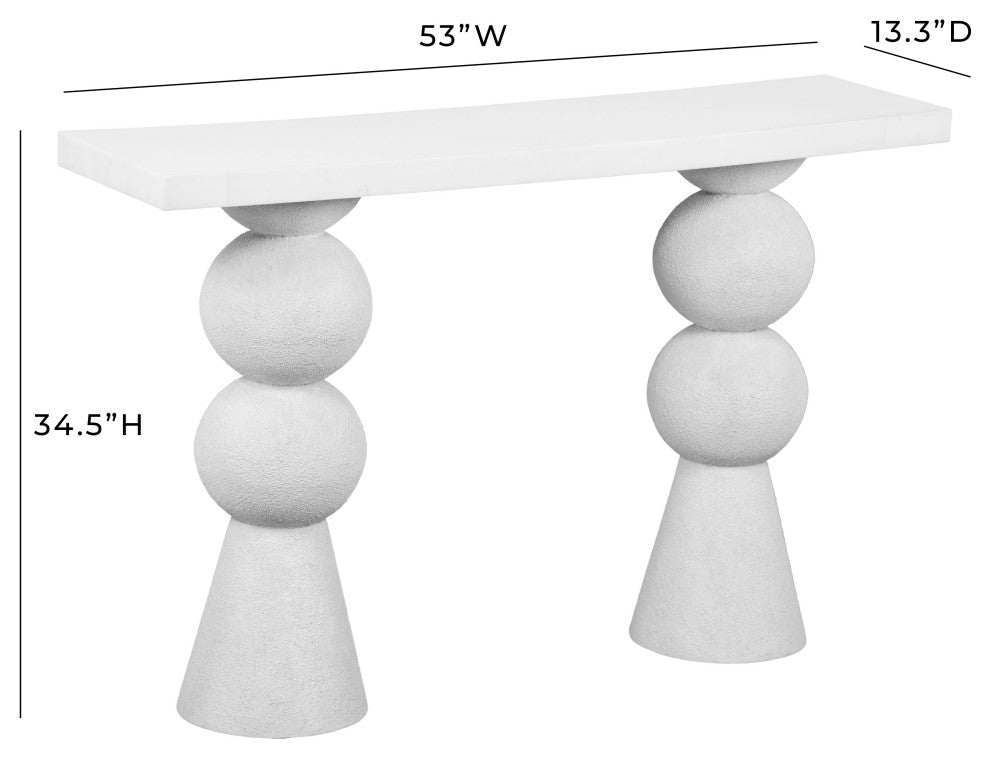 Lupita White Console Table