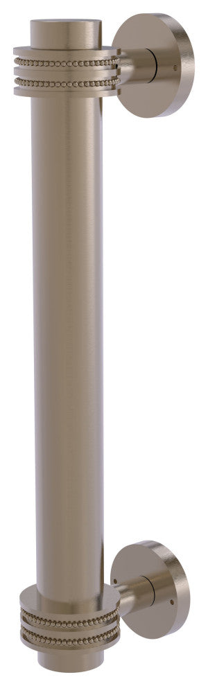 8" Door Pull With Dotted Accents, Antique Pewter