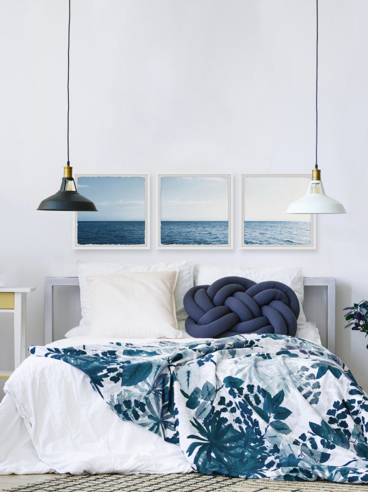 Panoramic Sea Horizon Triptych, 3-Piece Set, 18x18 Panels