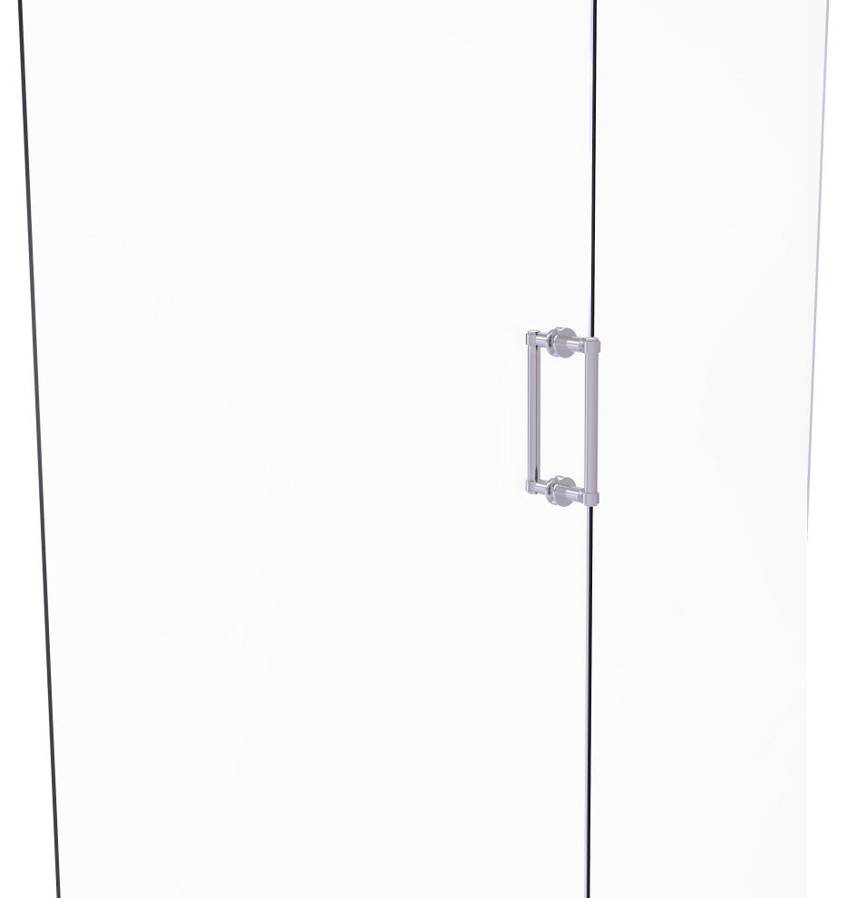 Contemporary 8" Back to Back Shower Door Pull, Satin Chrome