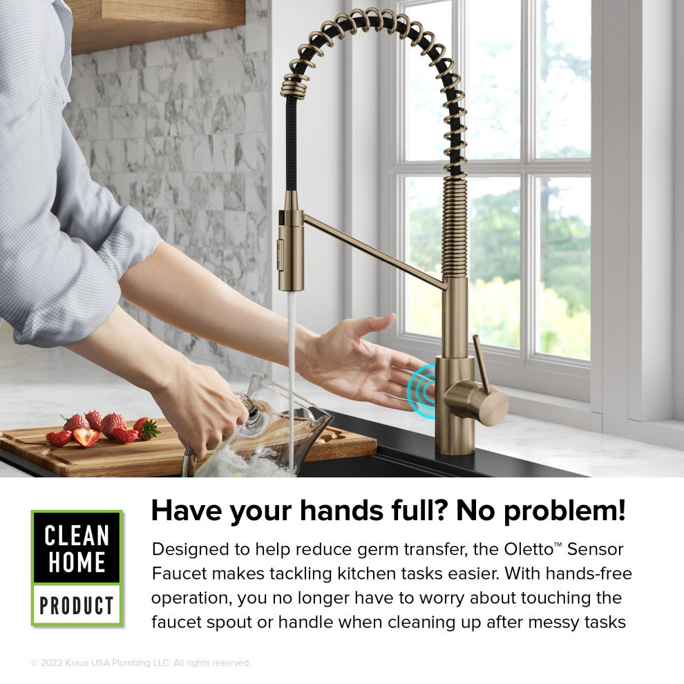 Oletto Touchless Pull-Down 1-Hole Kitchen Faucet