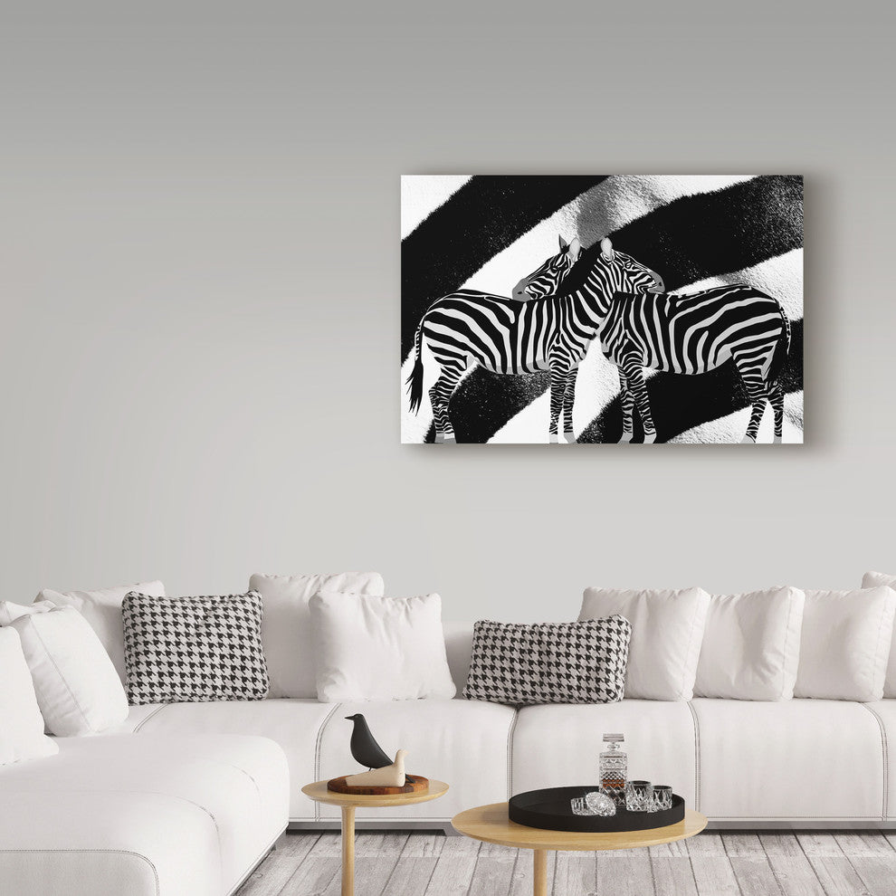 "Zebra" by Ata Alishahi, Canvas Art, 22"x32"