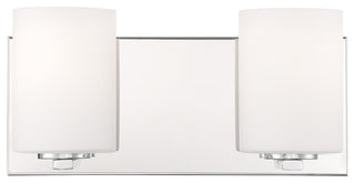 Oslo - 2-Light LED Bath Vanity - Chrome Finish - Opal Glass - Replaceable LED