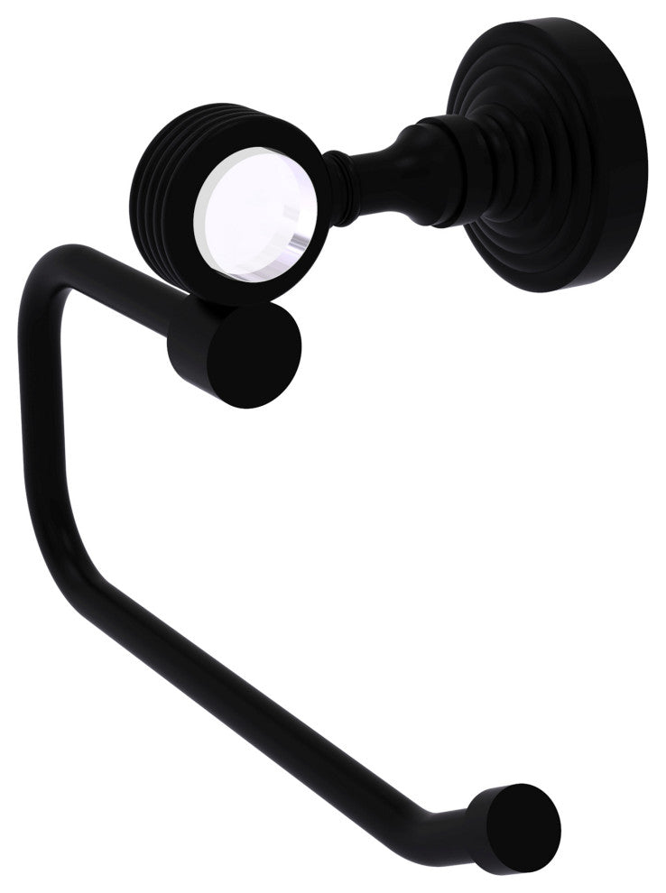 Pacific Grove Euro Style Groovy Toilet Tissue Holder, Matte Black