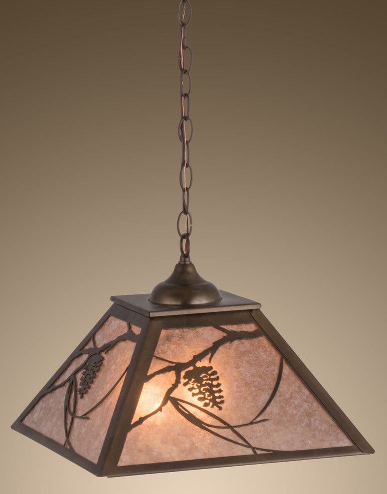 16Sq Whispering Pines Pendant