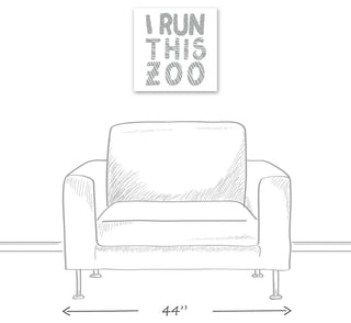 I Run This Zoo 16x16 Canvas Wall Art