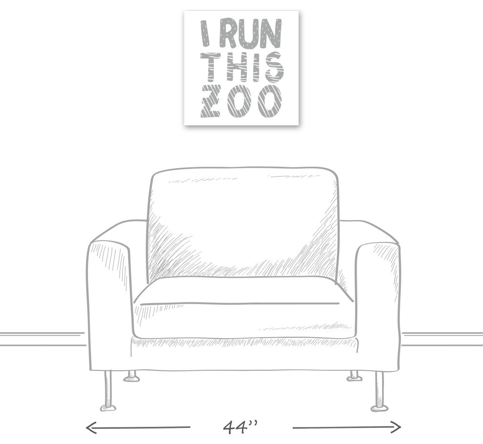 I Run This Zoo 16x16 Canvas Wall Art