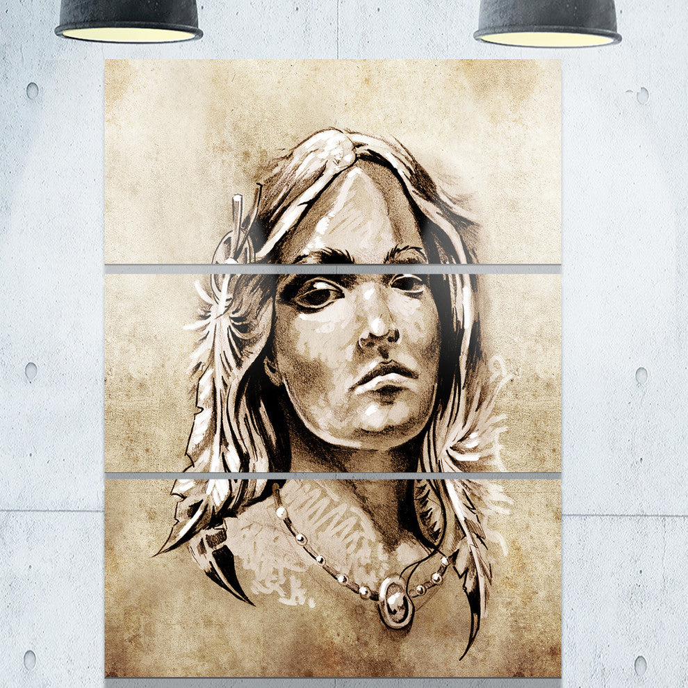 "Lovely and Passionate Look" Digital Metal Wall Art, 3 Panels, 28"x36"