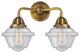 288-2W-BB-G534-LED 2 Light 15.5" Bath Vanity Light, Brushed Brass