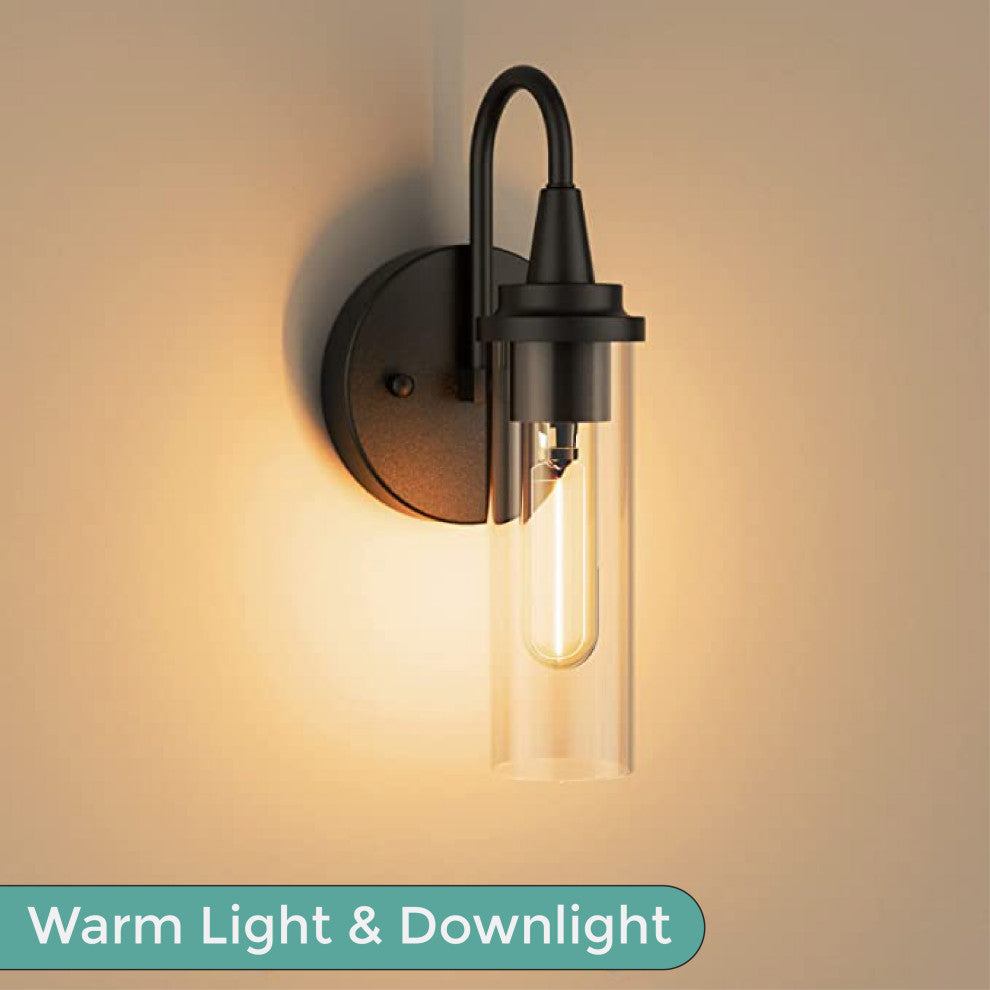 2 light wall lighting Metal matte black decor Modern uplights indoor