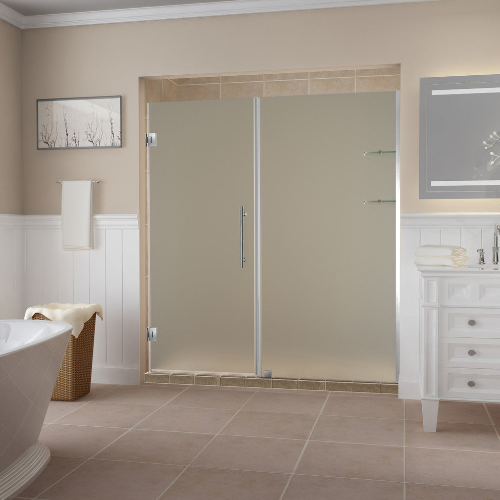 Belmore GS 70.25"-71.25"x72" Frameless Hinged Shower Door