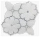 Asian Statuary and White Carrara Polished Flora 1 Marble Mosaic