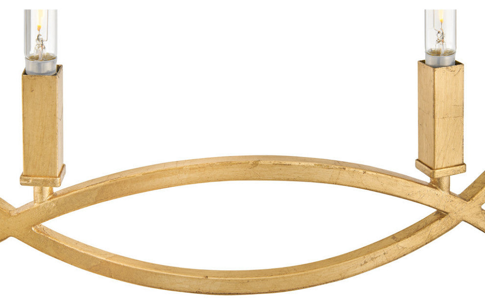 Hinkley Leona Large Chandelier, Distressed Brass