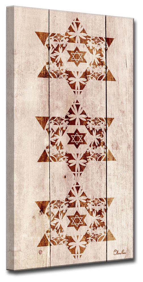 Ready2HangArt Inspirational 'Star of David X' Wrapped Canvas Wall Art