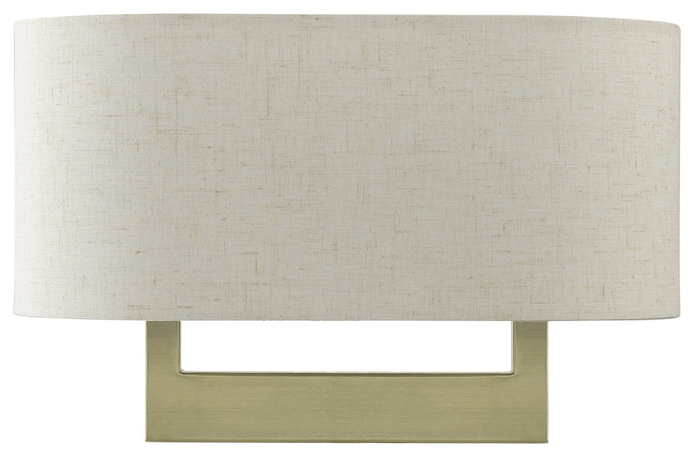 Livex Lighting Wall Sconces 2-Light Antique Brass Large Sconce