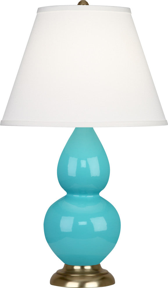 Small Double Gourd Accent Lamp, Egg Blue