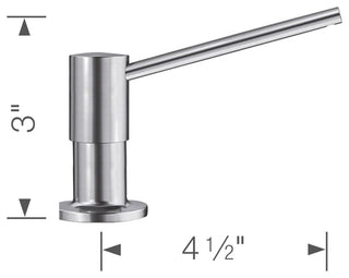 Blanco Torre Soap Dispenser in PVD Steel