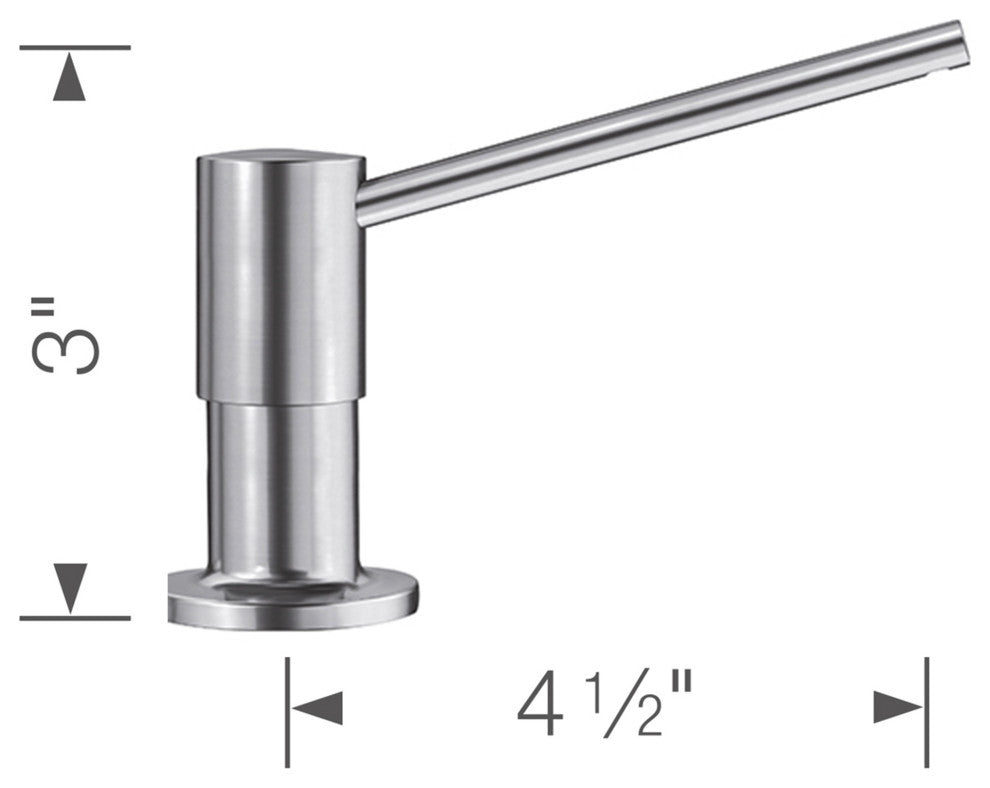 Blanco Torre Soap Dispenser in PVD Steel