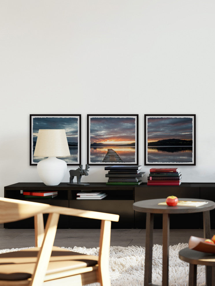 Chasing That Sunset Triptych, Set of 3, 12x12 Panels