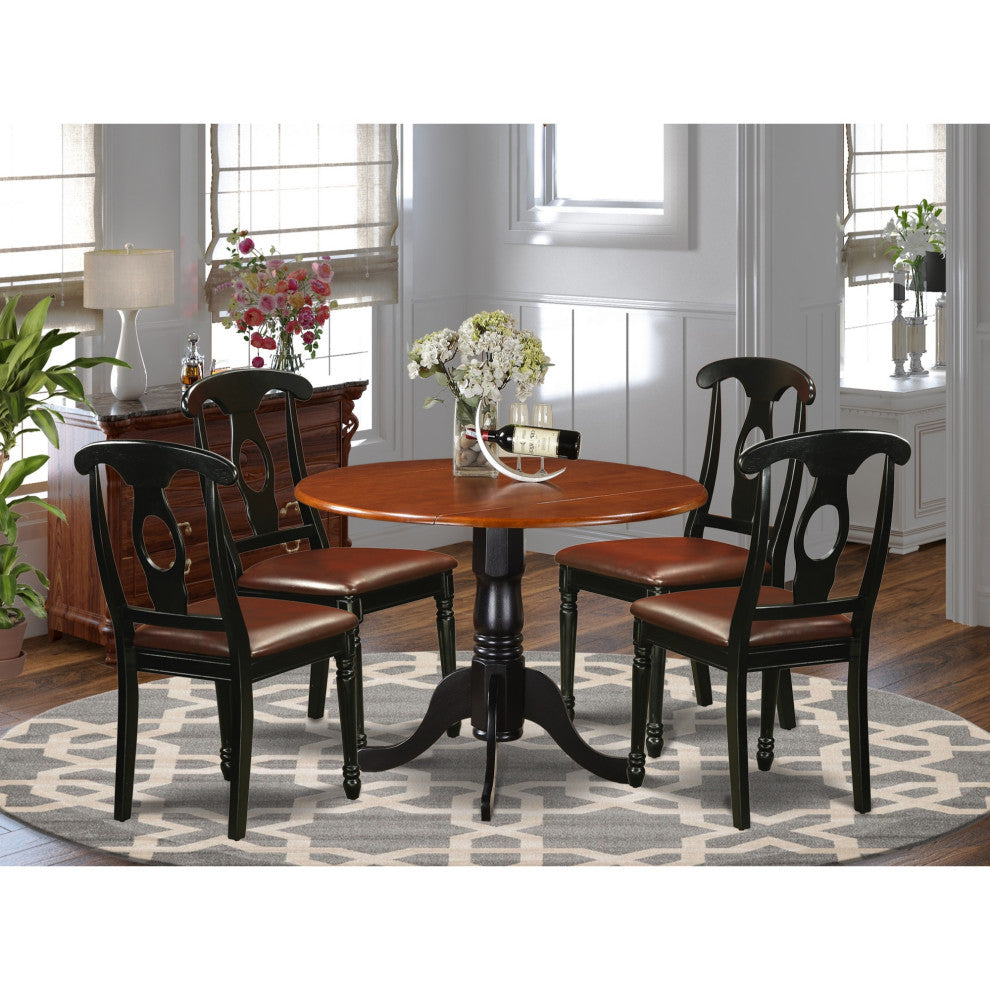Dlke5-Bch-Lc, 5-Piece Kitchen Table Set, Dining Table and 4 Kitchen Chairs