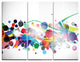 "Colorful Circles and Shapes" Digital Metal Wall Art, 3 Panels, 36"x28"