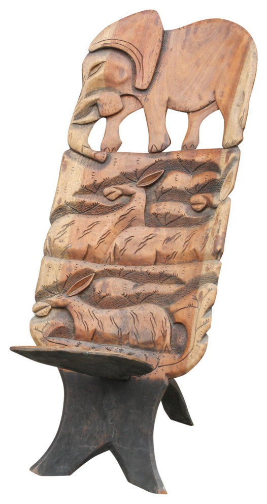 Late 20th Century African Tribal Elephant Chair