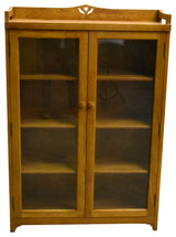 Mission Solid Oak Bookcase Curio Cabinet, Michael's Cherry