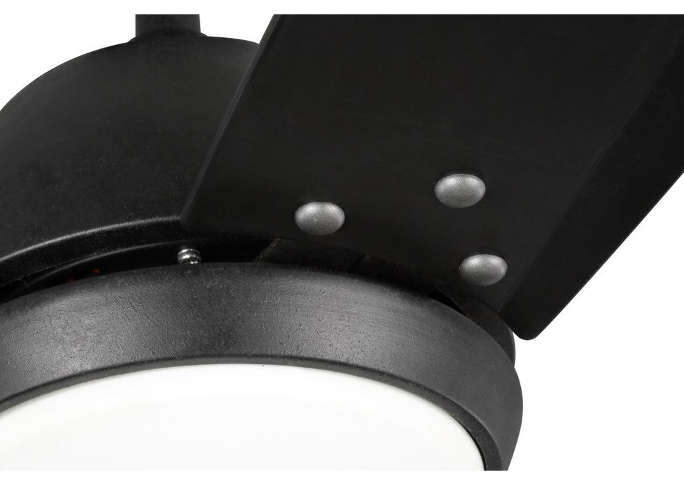 Oriole 3-Blade 60" Ceiling Fan With LED Light, Black