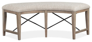 Curved Bench With Upholstered Seat