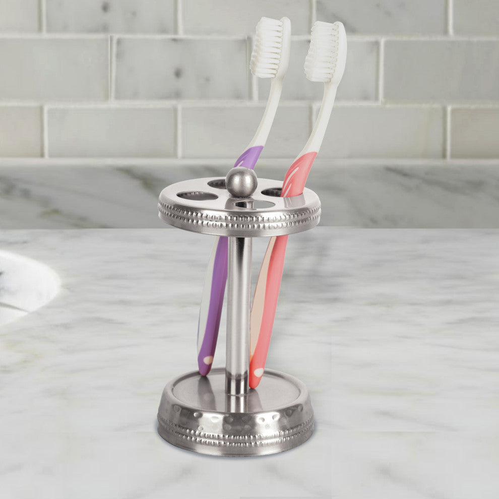 nu steel Hudson Hammered Mirror Toothbrush Holder