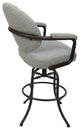 Swivel Tilt Metal Counter 26" 30" Bar Stool M-70, Hemsath Slate - Brown, 30"