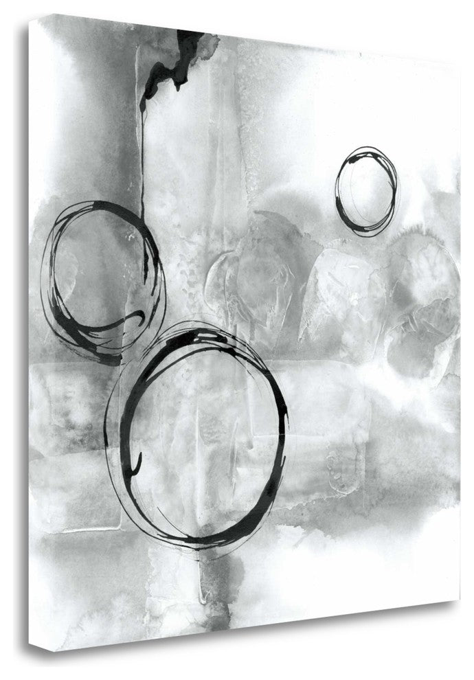 "Full Circle I Gray" By Chris Paschke, Giclee Print on Gallery Wrap Canvas