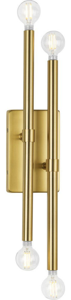 Arya Collection Four-Light Brushed Gold Luxe Wall Bracket