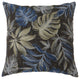 Benzara BM177971 Contemporary Leaf Designed Set of 2 Throw Pillows, Navy Blue