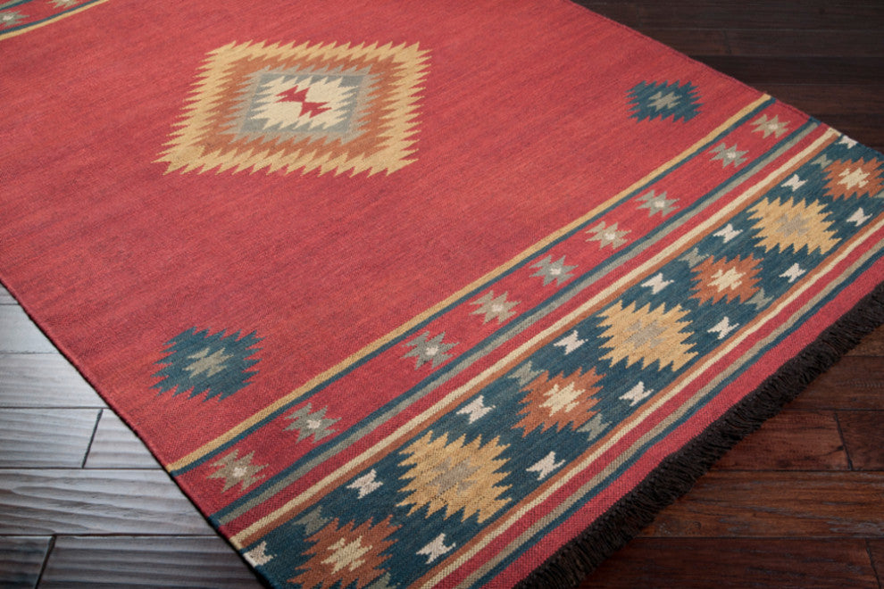 Surya Jewel Tone JT-1033 Transitional Area Rug, Dark Red, 10' x 14' Rectangle