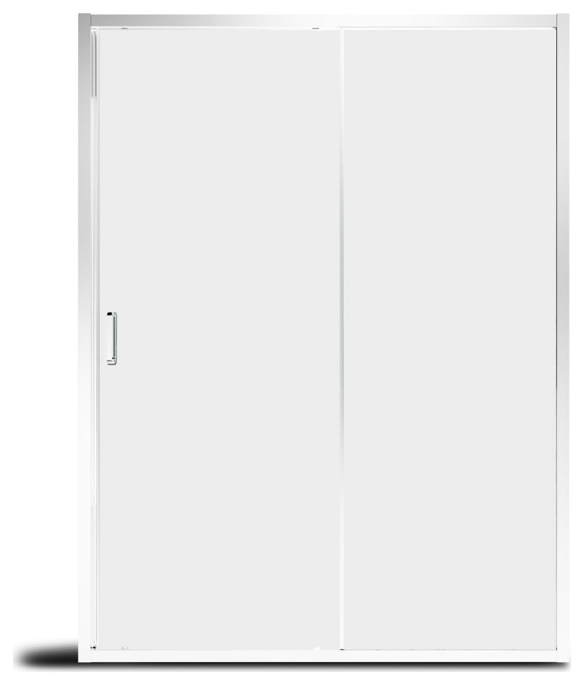 48-in x 72-in Framed Sliding Shower Door, Chromed