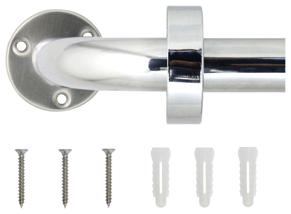 MODONA's 16" Wall Mounted Grab Bar SS304, Polished Chrome