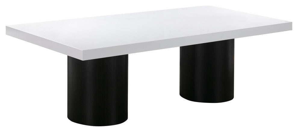 Nova White Lacquer Dining Table