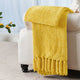 Crystal Chenille Jumbo Throw Blanket, Primrose Yellow